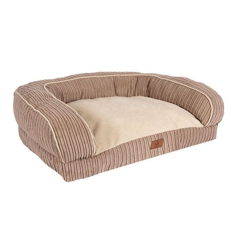 Peggy 85x65x35 Cm Bambi Yatak Yatağı Açık Kahve L/Xl | Kumaş Köpek Yatağı