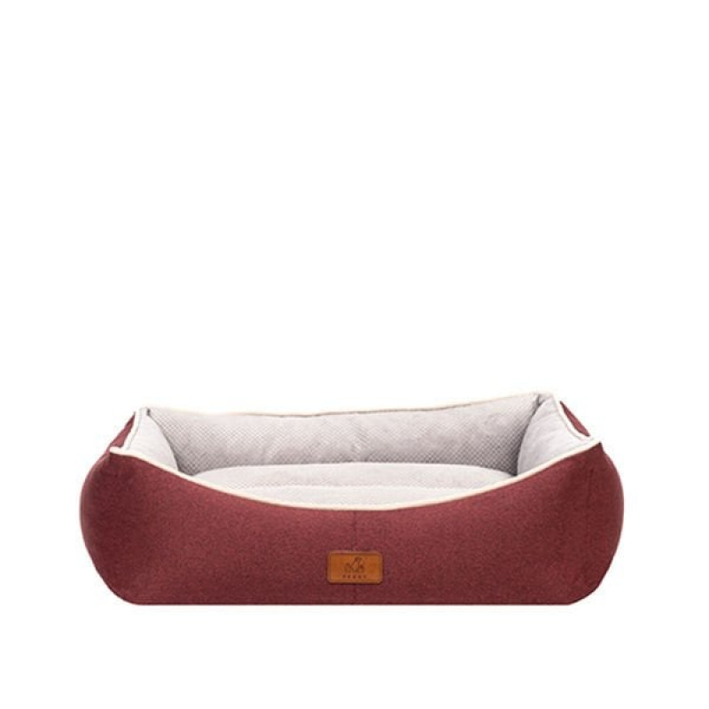 Peggy 85x68x30 Cm Lola Yatak Bordo Bej Large | Kumaş Köpek Yatağı Peggy 85x68x30 Cm Lola Yatak Bordo Bej Large | Kumaş Köpek Yatağı