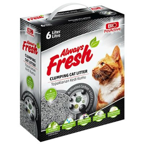 Pet Active 6 Lt Always Fresh Aktif Karbonlu Topaklanan Bentonite Kedi Kumu | Granül Kedi Kumu