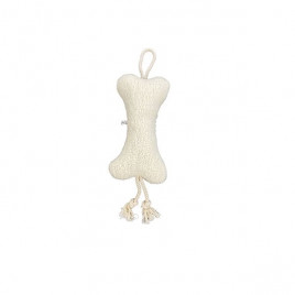 30 Cm İpli Peluş Kemik Krem | Köpek Çiğneme