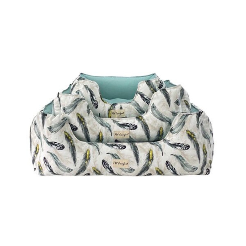 Pet Comfort L Alpha Merta Beyaz Mint 105x85 Cm | İç Mekan Köpek Yatağı