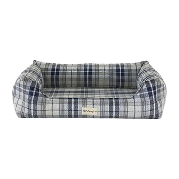 Pet Comfort M Delta Varius Kareli Lacivert 70x90 Cm | İç Mekan Köpek Yatağı