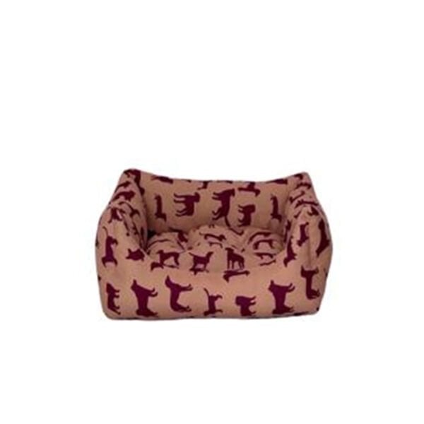 Pet Comfort S Uniform Bej Bordo 40x50 Cm | İç Mekan Köpek Yatağı