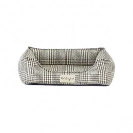 XS Delta Varius Kareli Bej 45x55 Cm | İç Mekan Köpek Yatağı