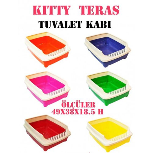 Pet Garden Kitty 49X38X18.5 Cm Teras Açık Tuvalet | Açık Kedi Tuvaleti