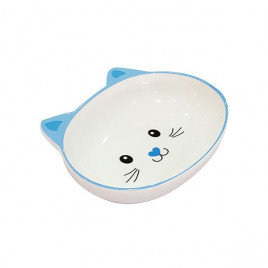 300 Ml Melamin Kedi Suratlı Mama ve Su Kabı Mavi 14.5x11x3,5 Cm | Seramik Mama Ve Su Kabı 300 Ml Melamin Kedi Suratlı Mama ve Su Kabı Mavi 14.5x11x3,5 Cm | Seramik Mama Ve Su Kabı