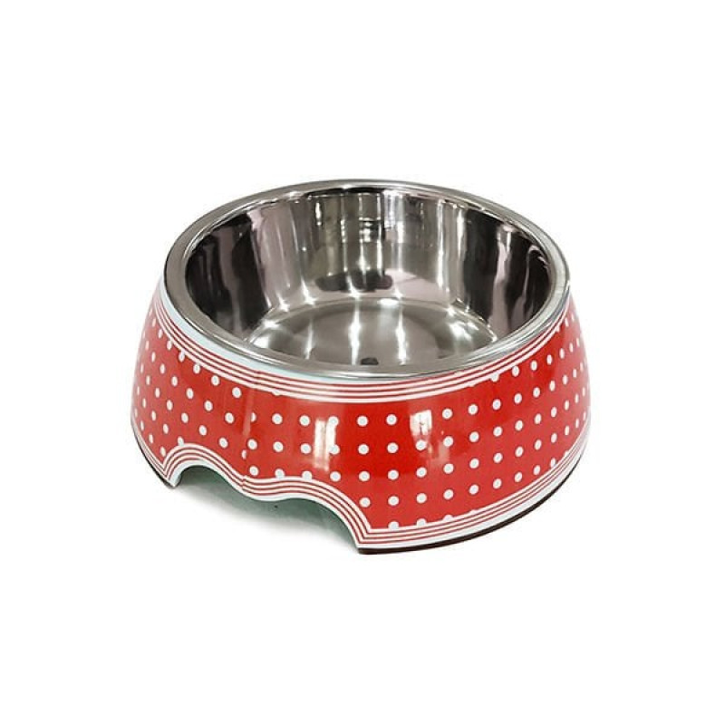 Pet Loves 350 Ml Kırmızı Benekli Melamin Mama ve Su Kabı 17,5x17x6 Cm | Metal Mama Ve Su Kabı Pet Loves 350 Ml Kırmızı Benekli Melamin Mama ve Su Kabı 17,5x17x6 Cm | Metal Mama Ve Su Kabı