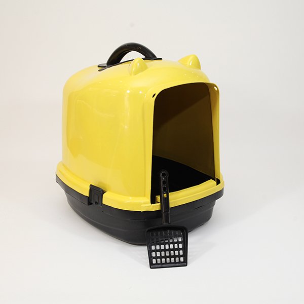 Pet Style 49.5X40X50h Cm Comfort Kapalı Tuvalet Kabı Sarı | Kapalı Kedi Tuvaleti