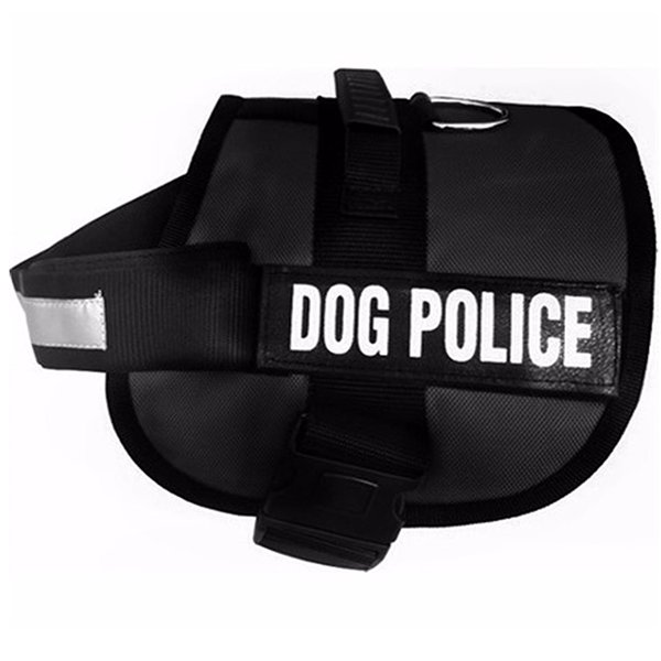 Dog Police Büyük Köpek Göğüs Tasması Siyah | Köpek Göğüs Tasması