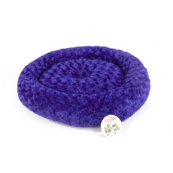 Petpretty 55x55 Cm Simit Yatak Peluş Mor | İç Mekan Köpek Yatağı