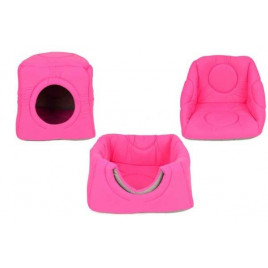 Vp-1542 Üç Fonksiyonlu Kumaş Yuva Pembe | Yuvalı Köpek Yatağı