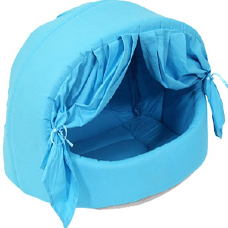 Petpretty Vp-1554 Perdeli Kumaş Yuva Mavi 40X50X36h Cm | Yuvalı Köpek Yatağı Petpretty Vp-1554 Perdeli Kumaş Yuva Mavi 40X50X36h Cm | Yuvalı Köpek Yatağı