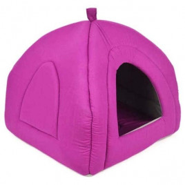 Vp-1565 Piramit Kumaş Yuva Mor 43x43x40 Cm | Yuvalı Köpek Yatağı