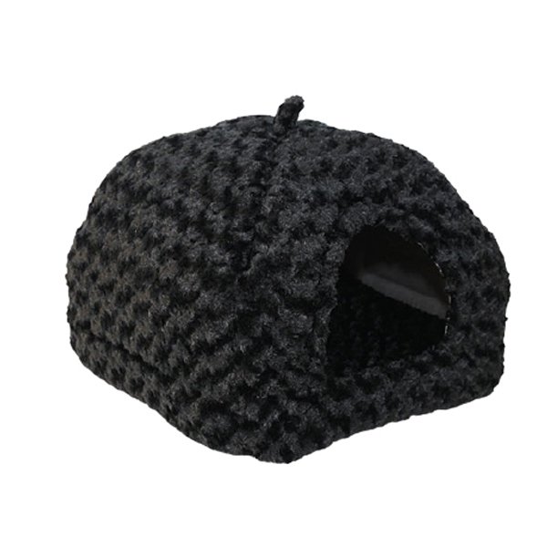 Petpretty Vp-5546 Piramit Peluş Kumaş Yuva Siyah 43x43x40 Cm | Yuvalı Köpek Yatağı