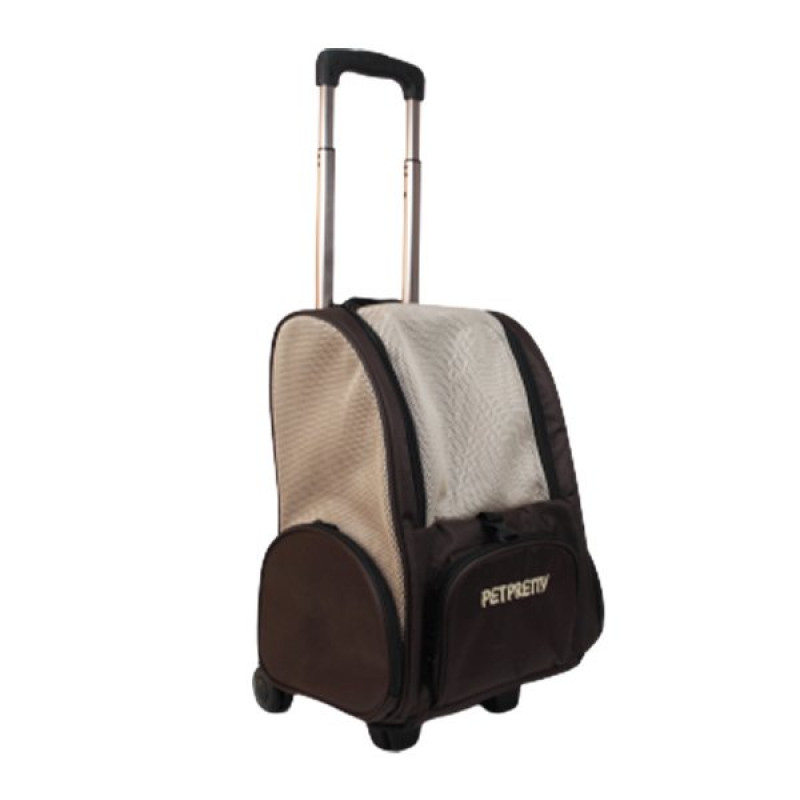 Petpretty Çekçekli Sırt Taşıma Çantası Kahverengi | Köpek Taşıma Çantası Ve Kafes Petpretty Çekçekli Sırt Taşıma Çantası Kahverengi | Köpek Taşıma Çantası Ve Kafes