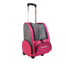 Çekçekli Sırt Taşıma Çantası Pembe | Kedi Taşıma Çantası Çekçekli Sırt Taşıma Çantası Pembe | Kedi Taşıma Çantası