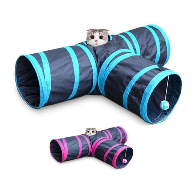 Pets 80X50X25 Cm 3 Yönlü Toplu Tünel | Kedi Oyun Tüneli Pets 80X50X25 Cm 3 Yönlü Toplu Tünel | Kedi Oyun Tüneli