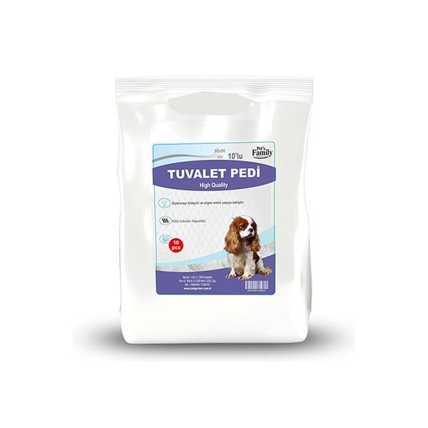 Pets Family 10 Adet Çiş Pedi 60x90 Cm | Köpek Çiş Alıştırma Pedi