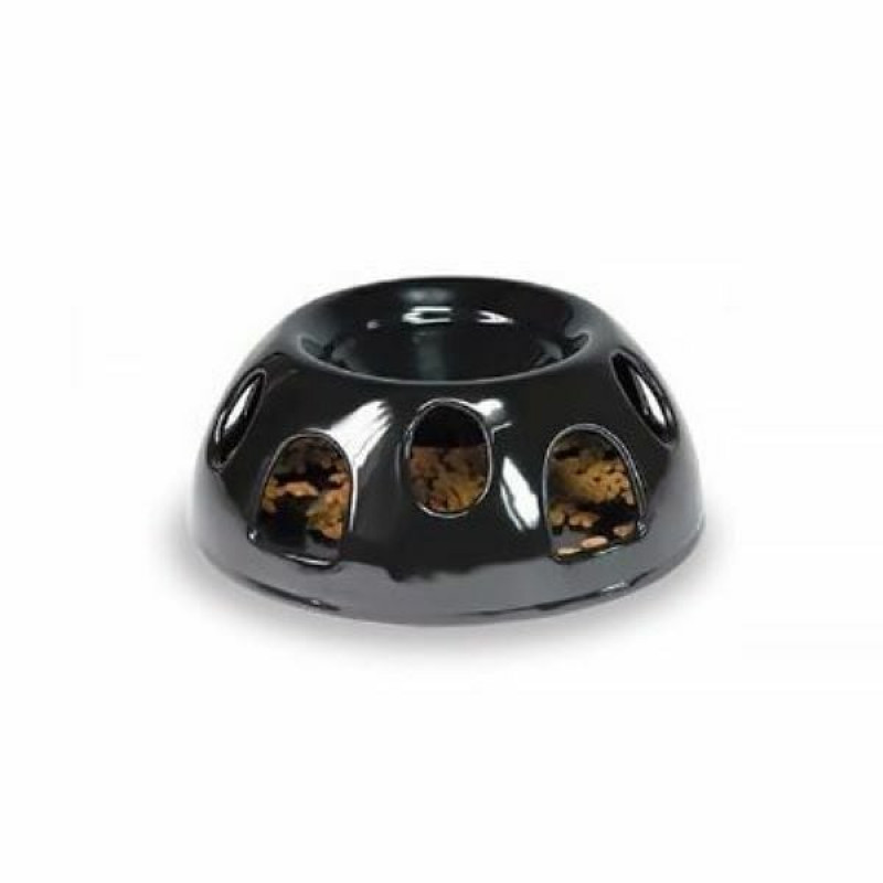 Pets Yavaş Yeme Seramik Mama Kabı Siyah | Seramik Mama Ve Su Kabı Pets Yavaş Yeme Seramik Mama Kabı Siyah | Seramik Mama Ve Su Kabı