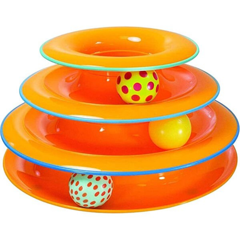 Petzz 25-15X15.2 Cm 3 Katlı Ray Kulesi Turuncu | Kedi Zeka Oyuncağı Petzz 25-15X15.2 Cm 3 Katlı Ray Kulesi Turuncu | Kedi Zeka Oyuncağı