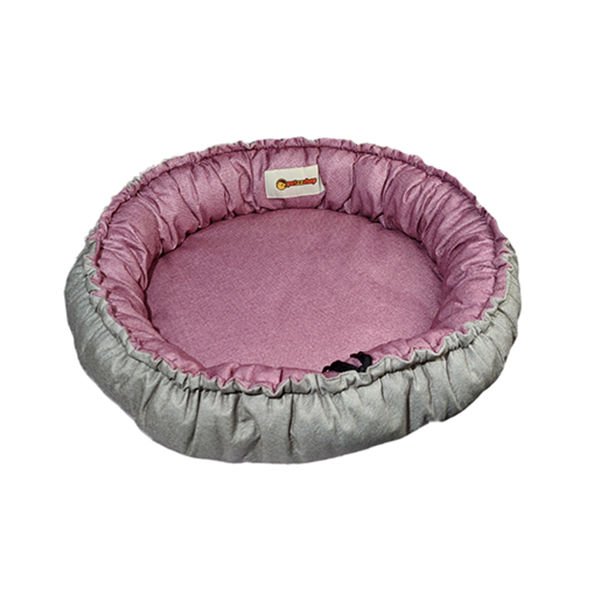 Petzz 85 Cm Sunflower Çift Taraflı Peluş Gri Pembe | İç Mekan Köpek Yatağı