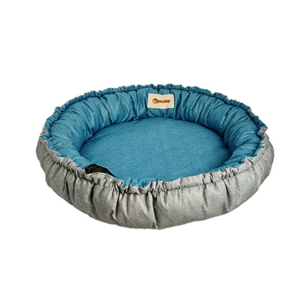 Petzz Sunflower Çift Taraflı Peluş Gri Mavi | İç Mekan Köpek Yatağı
