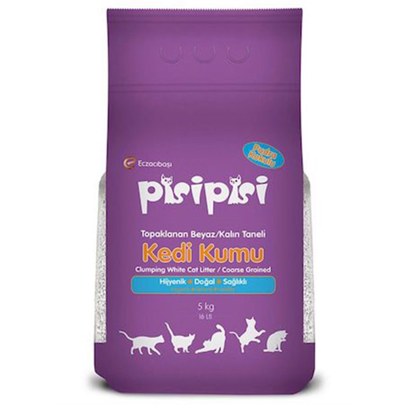 Pisipisi 5 Kg Topaklaşan Bentonit Kalın Kedi Kumu | Doğal Kedi Kumu Pisipisi 5 Kg Topaklaşan Bentonit Kalın Kedi Kumu | Doğal Kedi Kumu