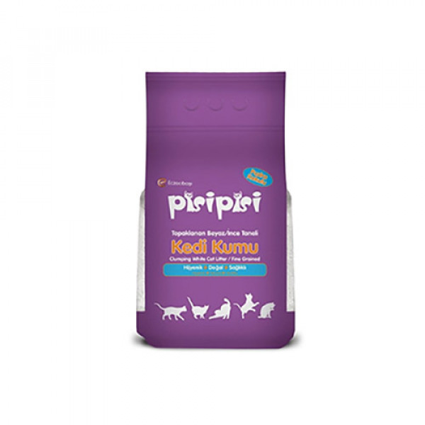 Pisipisi 10 Kg Topaklaşan Bentonit İnce Kedi Kumu | Doğal Kedi Kumu