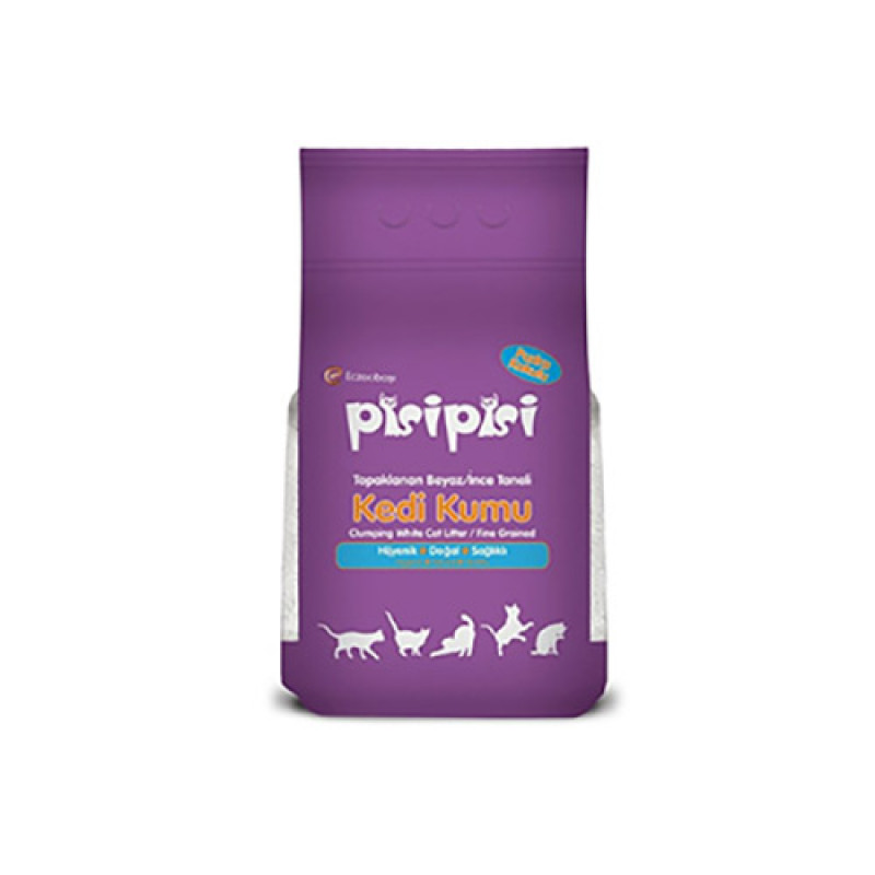 Pisipisi 2 Adet Topaklaşan Bentonit İnce Kedi Kumu 5 Kg | Doğal Kedi Kumu Pisipisi 2 Adet Topaklaşan Bentonit İnce Kedi Kumu 5 Kg | Doğal Kedi Kumu