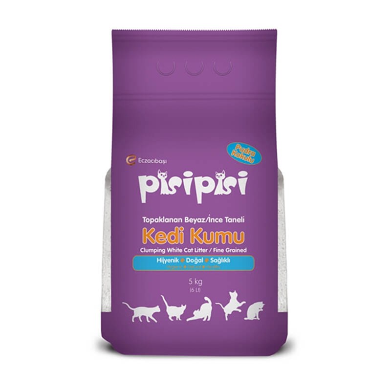 Pisipisi 5 Kg Topaklaşan Bentonit İnce Kedi Kumu | Doğal Kedi Kumu Pisipisi 5 Kg Topaklaşan Bentonit İnce Kedi Kumu | Doğal Kedi Kumu