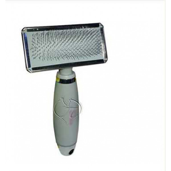 Pro Choice 8x12 Cm Düz Metal Silikon Saplı Fırça Large | Plastik Saplı Tarak