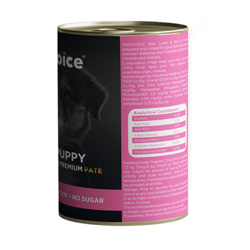 Pro Choice 400 Gr Puppy Kuzulu Yavru | Tavru Köpek Konservesi