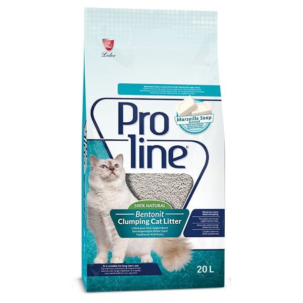 Proline 20 Lt Bentonit Topaklanan Marsilya Sabunu | Doğal Kedi Kumu