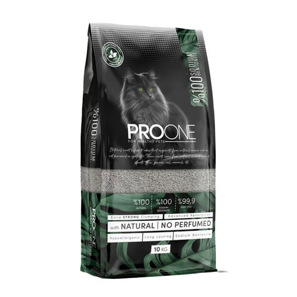 Pro One 10 Kg Hypoallergenic Sodyum Bentonit  İnce Taneli Kokusuz | Doğal Kedi Kumu