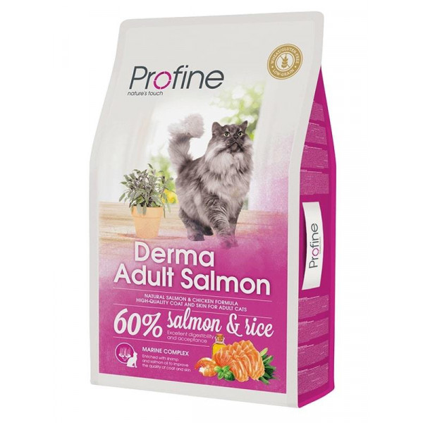 Profine 10 Kg Düşük Tahıllı Derma Somonlu Yetişkin | Somonlu Kedi Kuru Maması