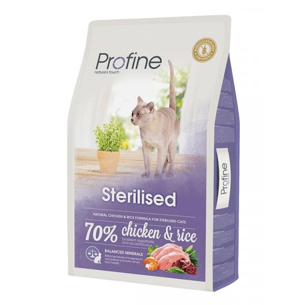 Profine 10 Kg Düşük Tahıllı Sterilised Tavuklu | Kısırlaştırılmış Kedi Maması