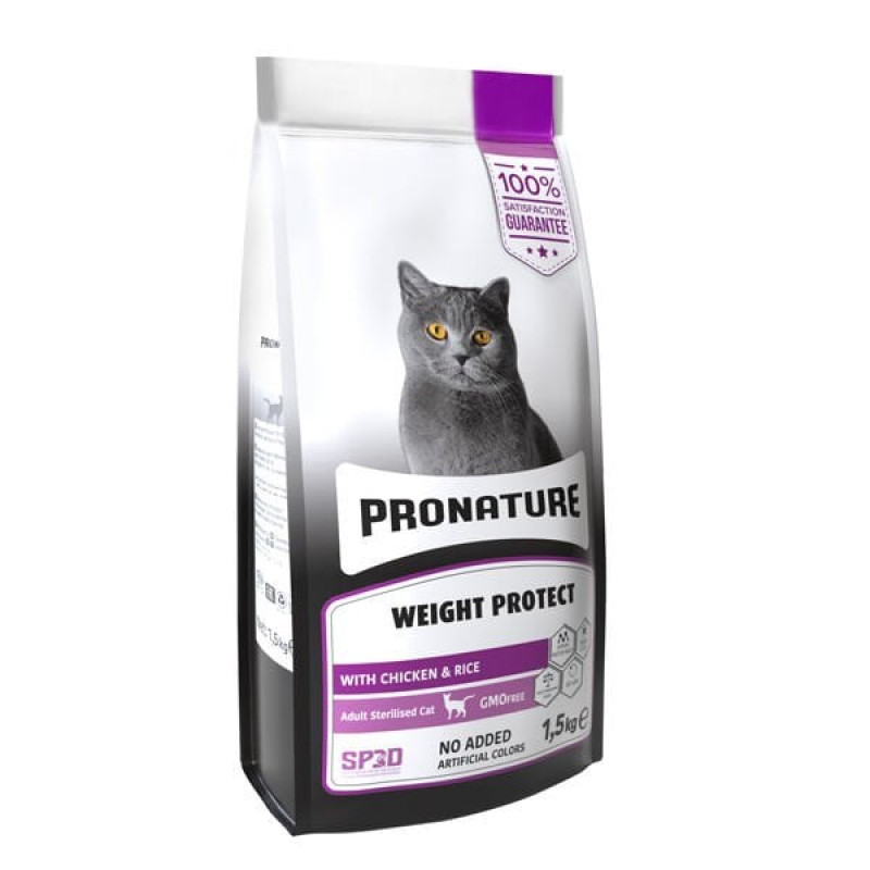 Pronature 1.5 Kg Kilo Kontrolü İçin Tavuklu ve Pirinçli Kısırlaştırılmış Yetişkin | Kısırlaştırılmış Kedi Maması