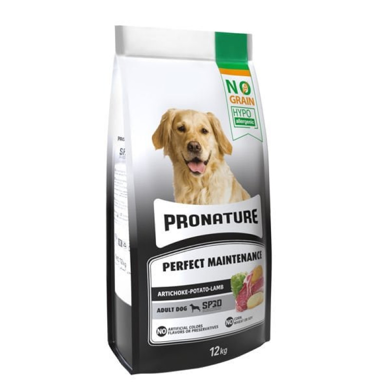 Pronature 12 Kg Hypo-Allergenic Kuzu Etli Enginarlı ve Patatesli Tahılsız Yetişkin | Yetişkin Köpek Kuru Maması
