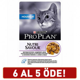 Pro Plan 6 Adet Adult Nutri Savour Housecat Turkey 85 Gr | Yetişkin Kedi Maması