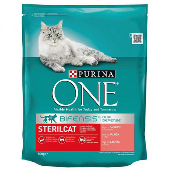 Purina One 800 Gr Steril Cat with Salmon & Wheat | Somonlu Kedi Kuru Maması