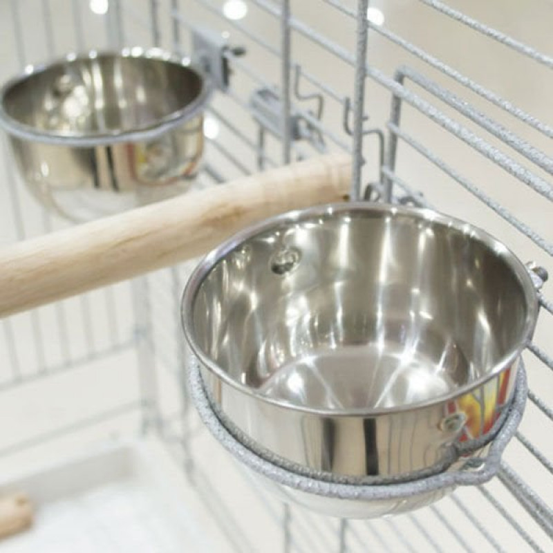 Qh Pet Cage 51x51x129 Cm Açılır Çatılı Sehpalı Kafes Beyaz | Kuş Kafesi