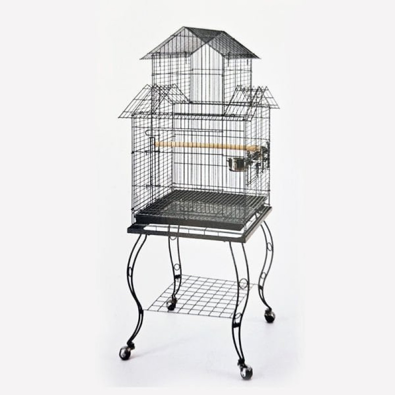 Qh Pet Cage 51x51x139 Cm Sehpalı Kafes Siyah | Kuş Kafesi Qh Pet Cage 51x51x139 Cm Sehpalı Kafes Siyah | Kuş Kafesi