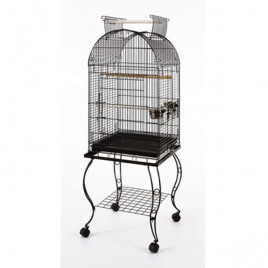 51x51x152 Cm Dövme Demir Kafes Siyah | Kuş Kafesi 51x51x152 Cm Dövme Demir Kafes Siyah | Kuş Kafesi