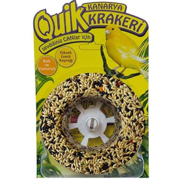 Quik 120 Gr Ballı Simit Kanarya Krakeri | Kuş Krakeri