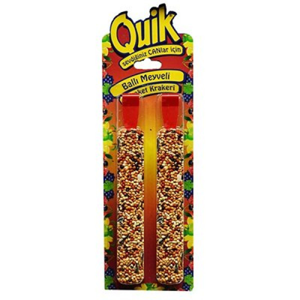 Quik 2 Li Ballı Meyveli Paraket Krakeri | Kuş Krakeri