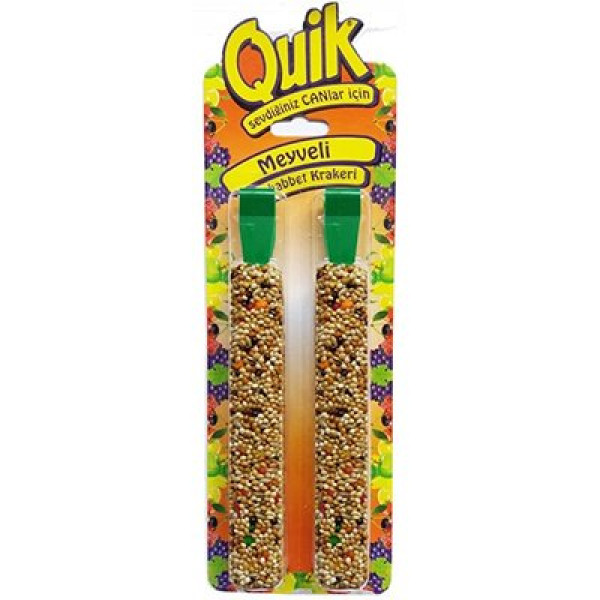 Quik 2 Li Meyveli Muhabbet Kuşu Krakeri | Kuş Krakeri