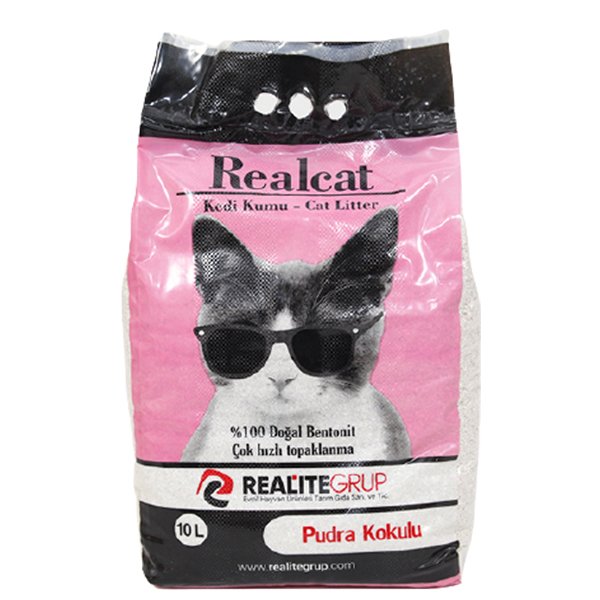 Real Cat 10 Lt Topaklanan Kedi Kumu Pudralı | Doğal Kedi Kumu