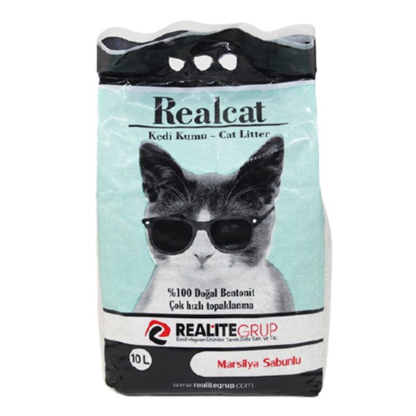 Real Cat 10 Lt Topaklanan Kedi Kumu Sabunlu | Doğal Kedi Kumu