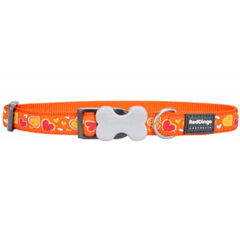 Red Dingo 12 Mm Breezy Love Desenli Turuncu Boyun Tasması | Köpek Boyun Tasması Red Dingo 12 Mm Breezy Love Desenli Turuncu Boyun Tasması | Köpek Boyun Tasması