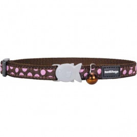 Red Dingo 12 Mm Kahverengi Uzerine Pembe Benekli Boyun Tasmasi | Kedi Boyun Tasması Red Dingo 12 Mm Kahverengi Uzerine Pembe Benekli Boyun Tasmasi | Kedi Boyun Tasması